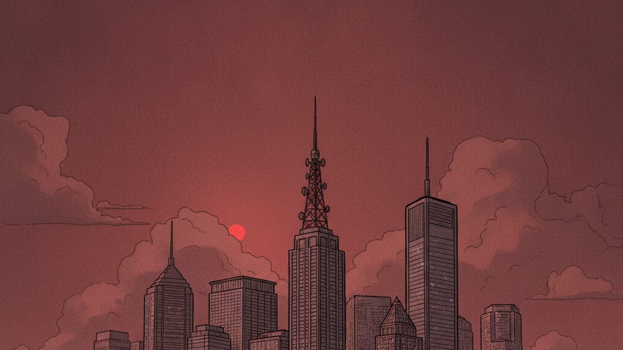 Cel-shaded illustration of Edmonton