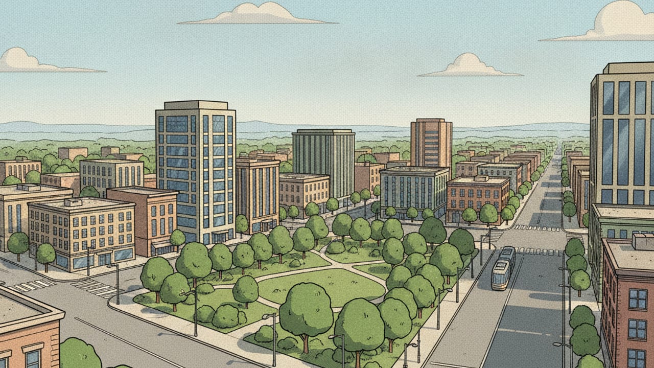 Cel-shaded illustration of Rochester