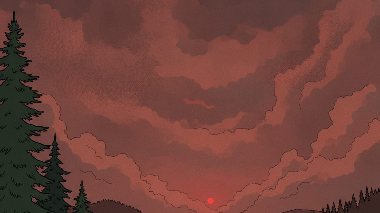 Cel-shaded illustration of Penticton