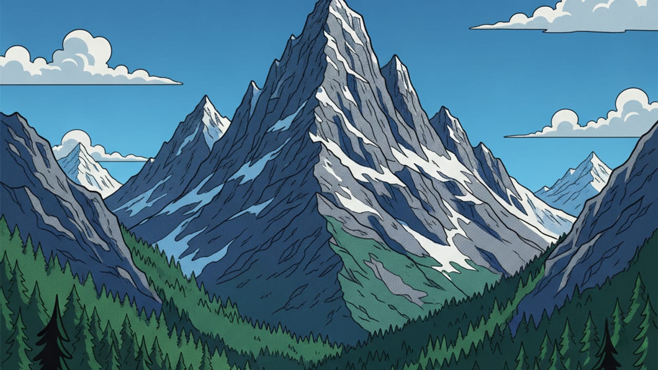 Cel-shaded illustration of Winter Park