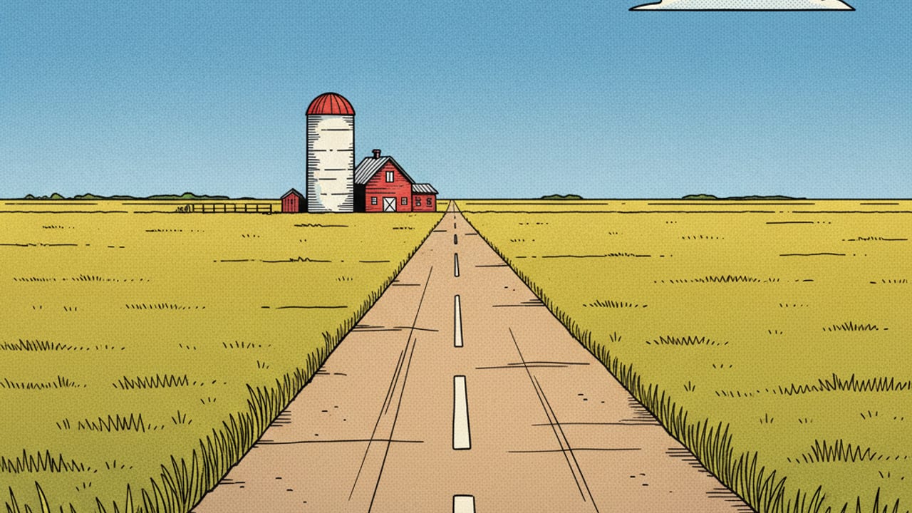 Cel-shaded illustration of Grand Prairie