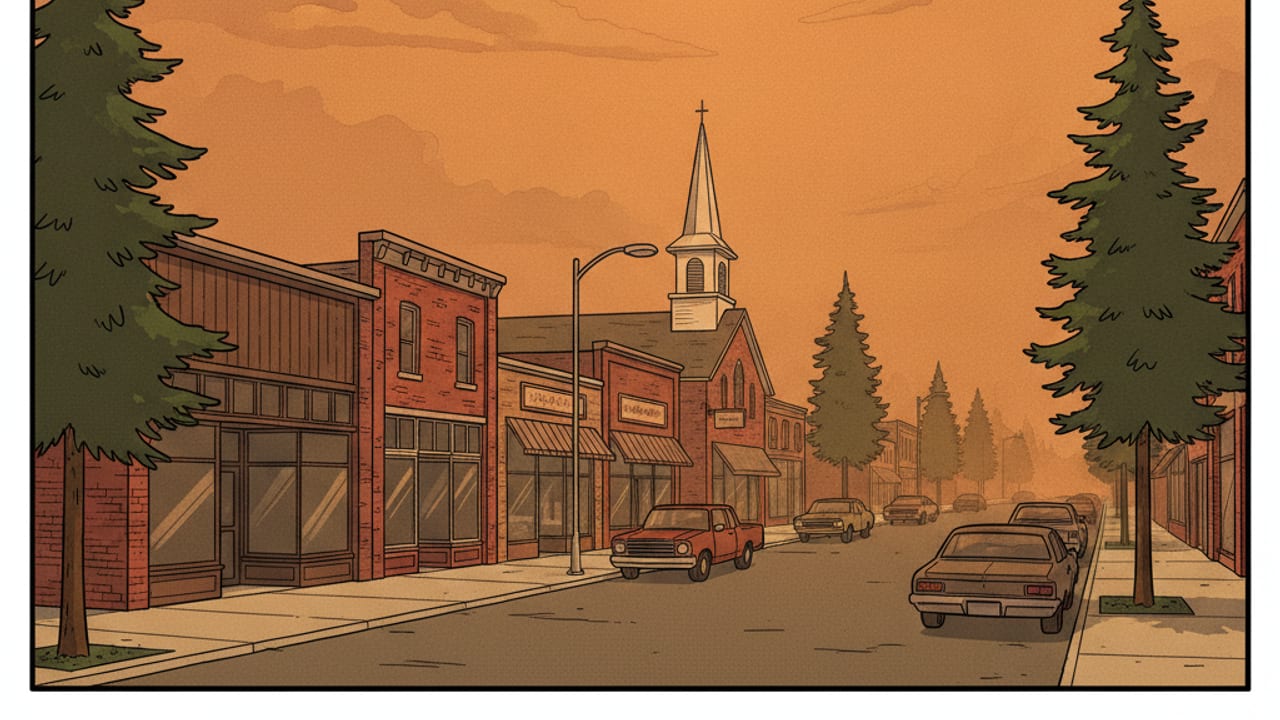 Cel-shaded illustration of Prineville
